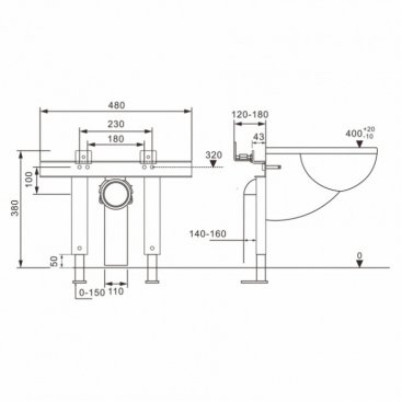 Инсталляция для подвесного унитаза с импульсным смывом Abber AC0102P