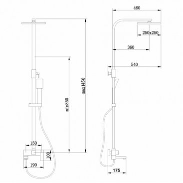 Душевая стойка Abber Daheim AF8216WL