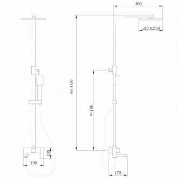 Душевая стойка Abber Daheim AF8216L