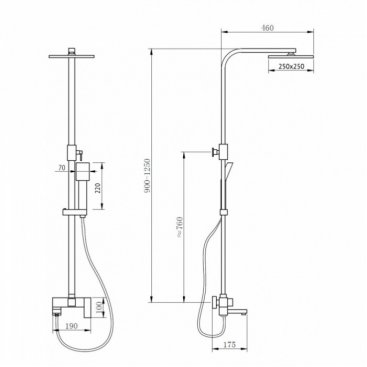 Душевая стойка Abber Daheim AF8216NG