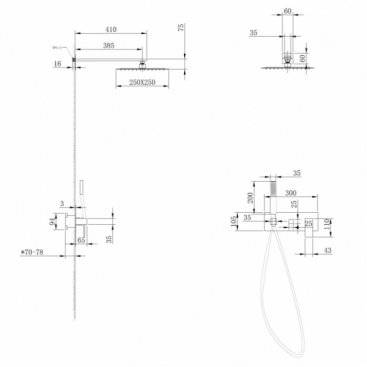 Душевая система Abber Daheim AF8218NG