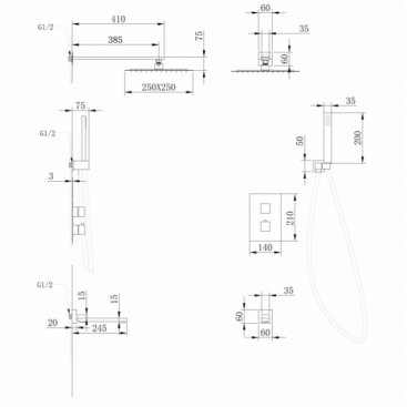 Душевая система Abber Daheim AF8250NG