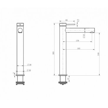 Смеситель для раковины Abber Emotion AF8811BRG-L