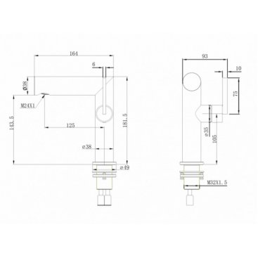 Смеситель для раковины Abber Perfekte 316 AF8A10BST