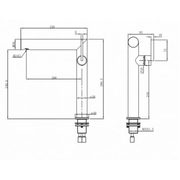 Смеситель для раковины Abber Perfekte 316 AF8A11BG-L