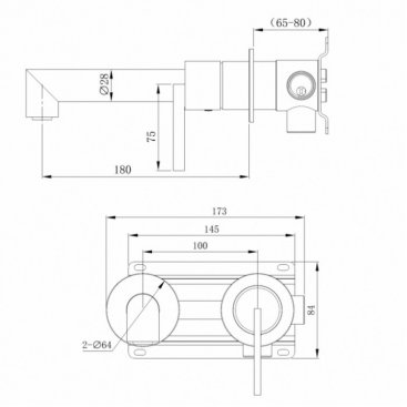 Смеситель для раковины Abber Perfekte 316 AF8A12BG