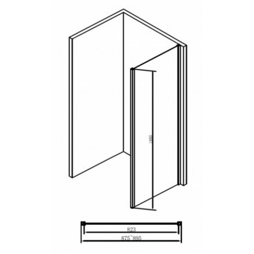 Душевая перегородка Abber Schwarzer Diamant AG90BS