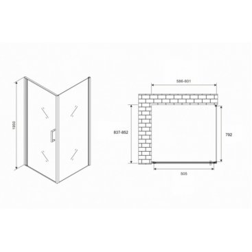 Душевой уголок Abber Sonnenstrand AG04060M-S85M 60x85