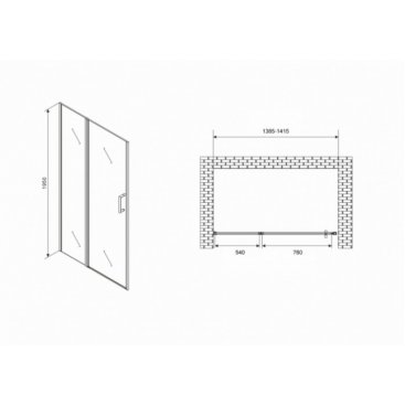 Душевая дверь Abber Sonnenstrand AG04140S 140 см