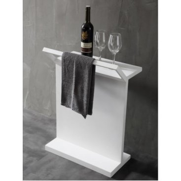 Столик для ванной с полотенцедержателем Abber Stein AS1637 белый