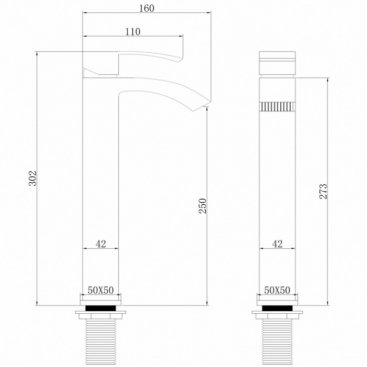 Смеситель для раковины Abber Wasserfall AF8611NG