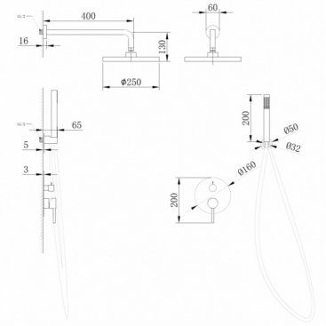 Душевая система Abber Wasser Kreis AF8118RG