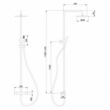 Душевая стойка Abber Wasser Kreis AF8160L