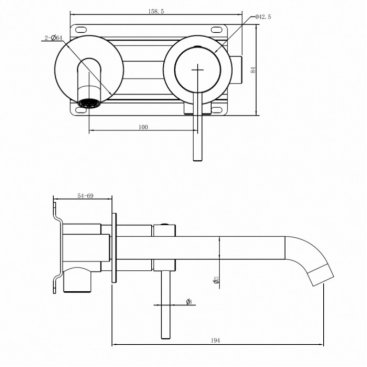 Смеситель для раковины Abber Wasser Kreis 316 AF8112BST-M
