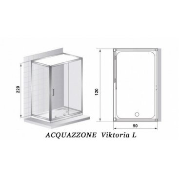 Душевая кабина Acquazzone Viktoria 120SL без пара