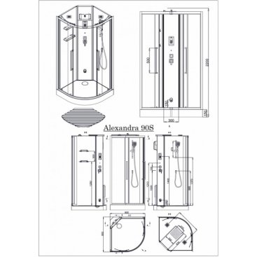 Душевая кабина Acquazzone Alexandra 90S