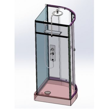 Душевая кабина Acquazzone Omega 90T Black