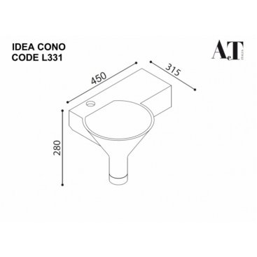 Раковина AeT Idea 2.0 L331T0R1V1100KW