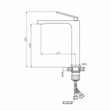 Смеситель для раковины Agger Beauty A2612100