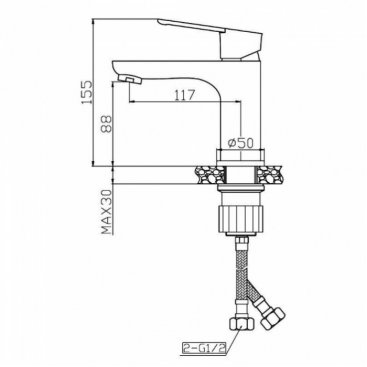 Смеситель для раковины Agger Brave A2302100