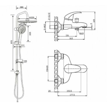 Душевая стойка Agger Breeze A0893500