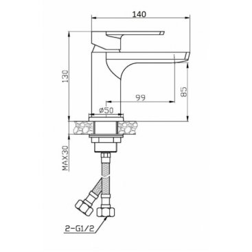 Смеситель для раковины Agger Brilliant A0302100