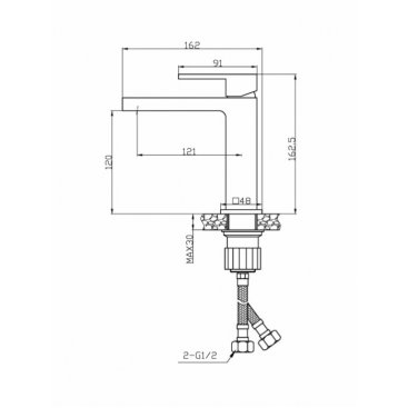 Смеситель для раковины Agger Great A2802144