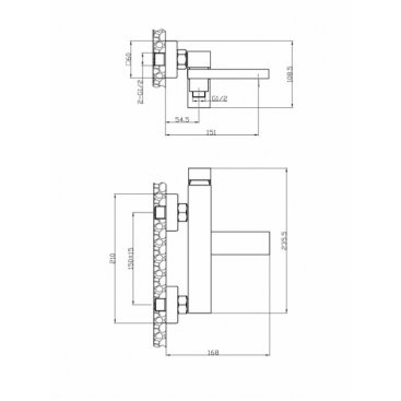 Смеситель для ванны Agger Great A2810000