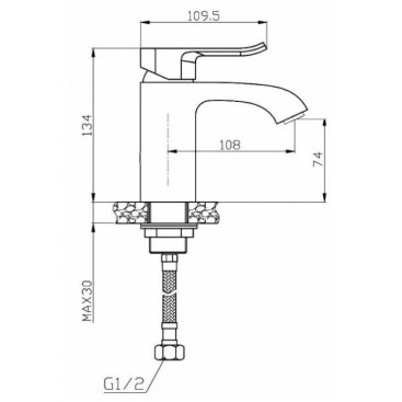 Смеситель для раковины Agger Happy A0402100