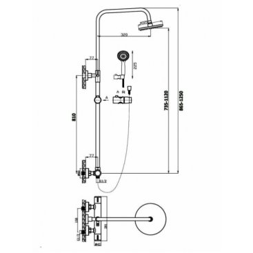 Душевая стойка Agger Thermo A2451244