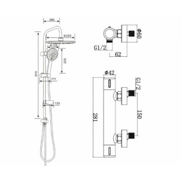 Душевая стойка Agger Thermo A2492200