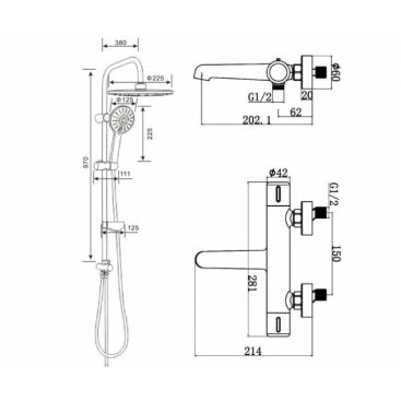 Душевая стойка Agger Thermo A2493500