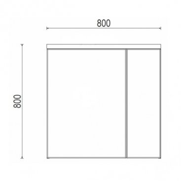 Зеркало-шкаф Акватон Брук 80 см