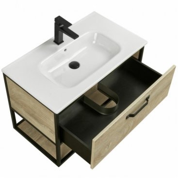 Мебель для ванной Акватон Лофт Фабрик 80V дуб эндгрейн