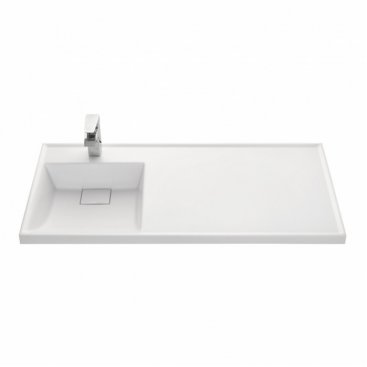 Мебель для ванной Акватон Лондри 120 дуб рустикальный/белая левосторонняя