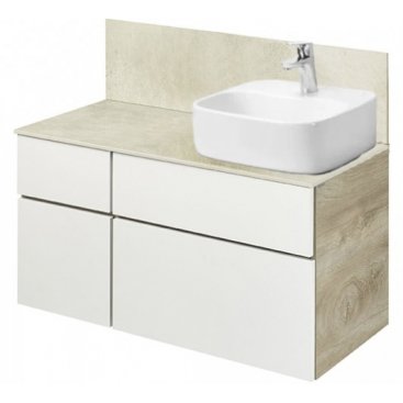Мебель для ванной Акватон Мишель 100 белая Soft керамогранит