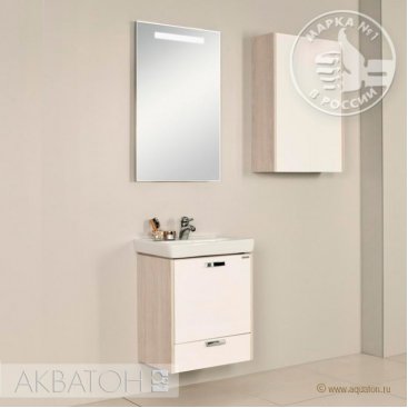 Мебель для ванной Акватон Йорк mini 55 см белый/ясень фабрик