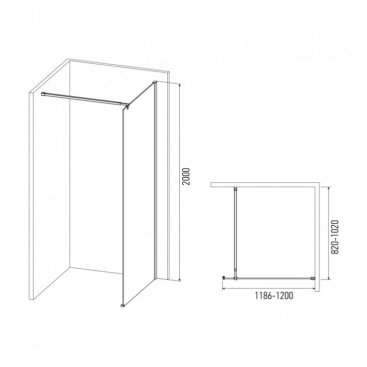 Душевая перегородка Alex Baitler AB29120S1