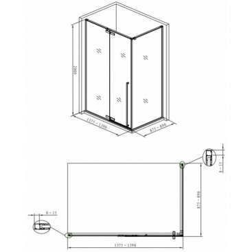 Душевой уголок Allen Brau Fantasy 140x90