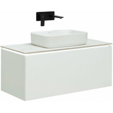 Мебель для ванной Allen Brau Infinity 100 см сплошной фасад белый