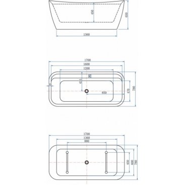 Ванна Allen Brau Infinity 2.21002.20/PWM 170x78