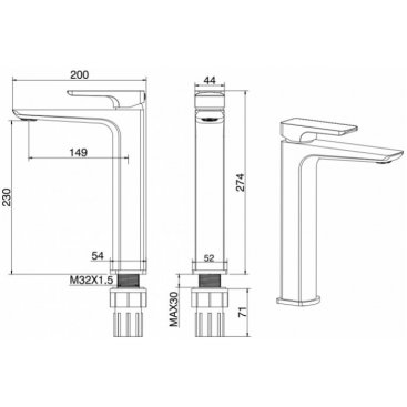 Смеситель для раковины Allen Brau Infinity 5.21002-00