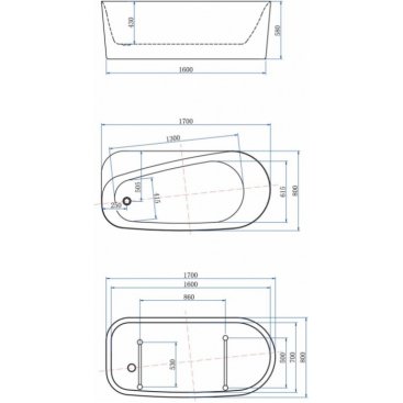 Ванна Allen Brau Priority 2.31001.20/PWM 170x80