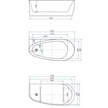 Ванна Allen Brau Priority 2.31002.20/PWM 170x80