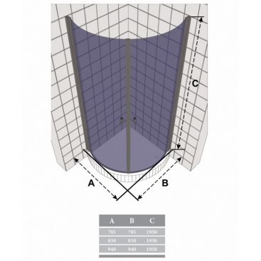 Душевой уголок Alpen Alpina Quadrant A160N 90x90