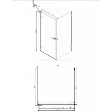 Душевой уголок Ambassador Abner 100x100