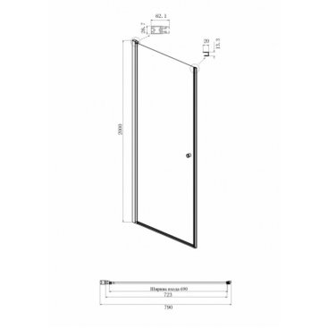 Душевая дверь Ambassador Elysium CX 80x200