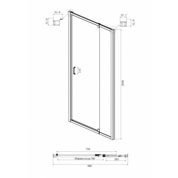 Душевой уголок Ambassador Elysium KX 100x80