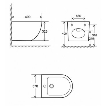 Биде AQUAme AQM2102MB