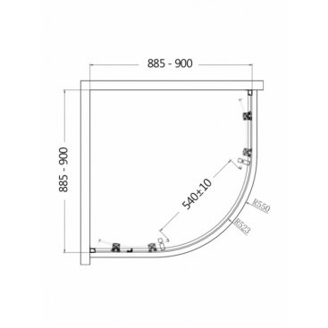 Душевой уголок AQUAme AQM3801F-9